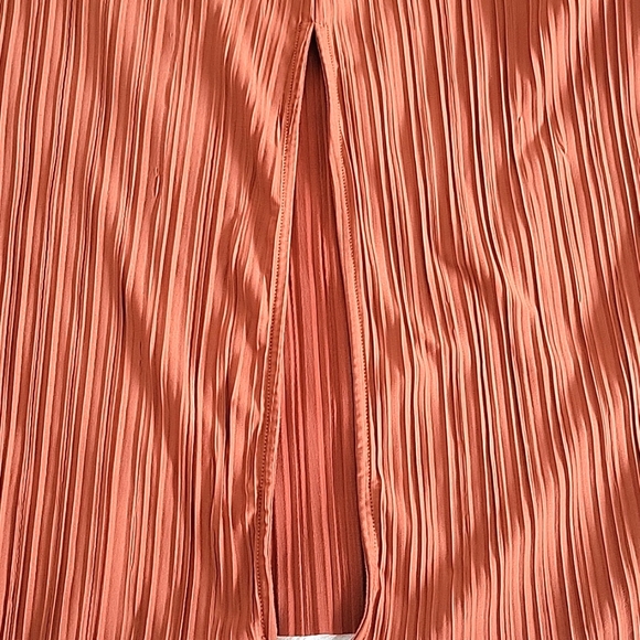 & Other Stories Plisse Belted Pleated Dress Sz 6 - Picture 5 of 7